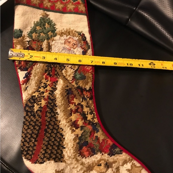 Vintage Christmas stocking needle point - Picture 11 of 13